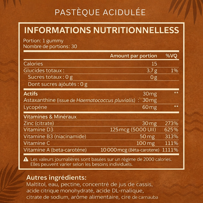 Gummies Bronzantes Naturelles - 30 Gummies